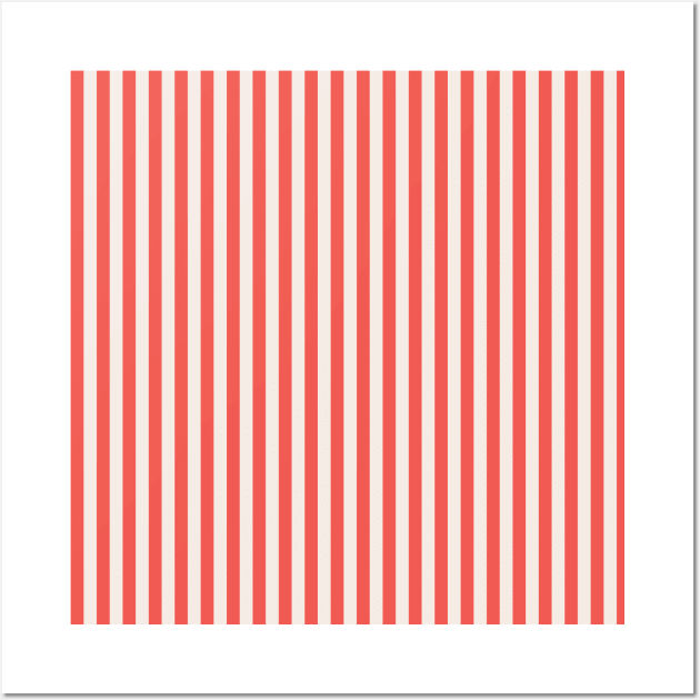 Red and Pink Stripes Vertical Wall Art by Sandra Hutter Designs